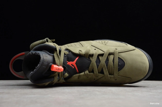 Cheap BK olive travis jordan scott 6 air cn1084-200 cactus medium jack 1112